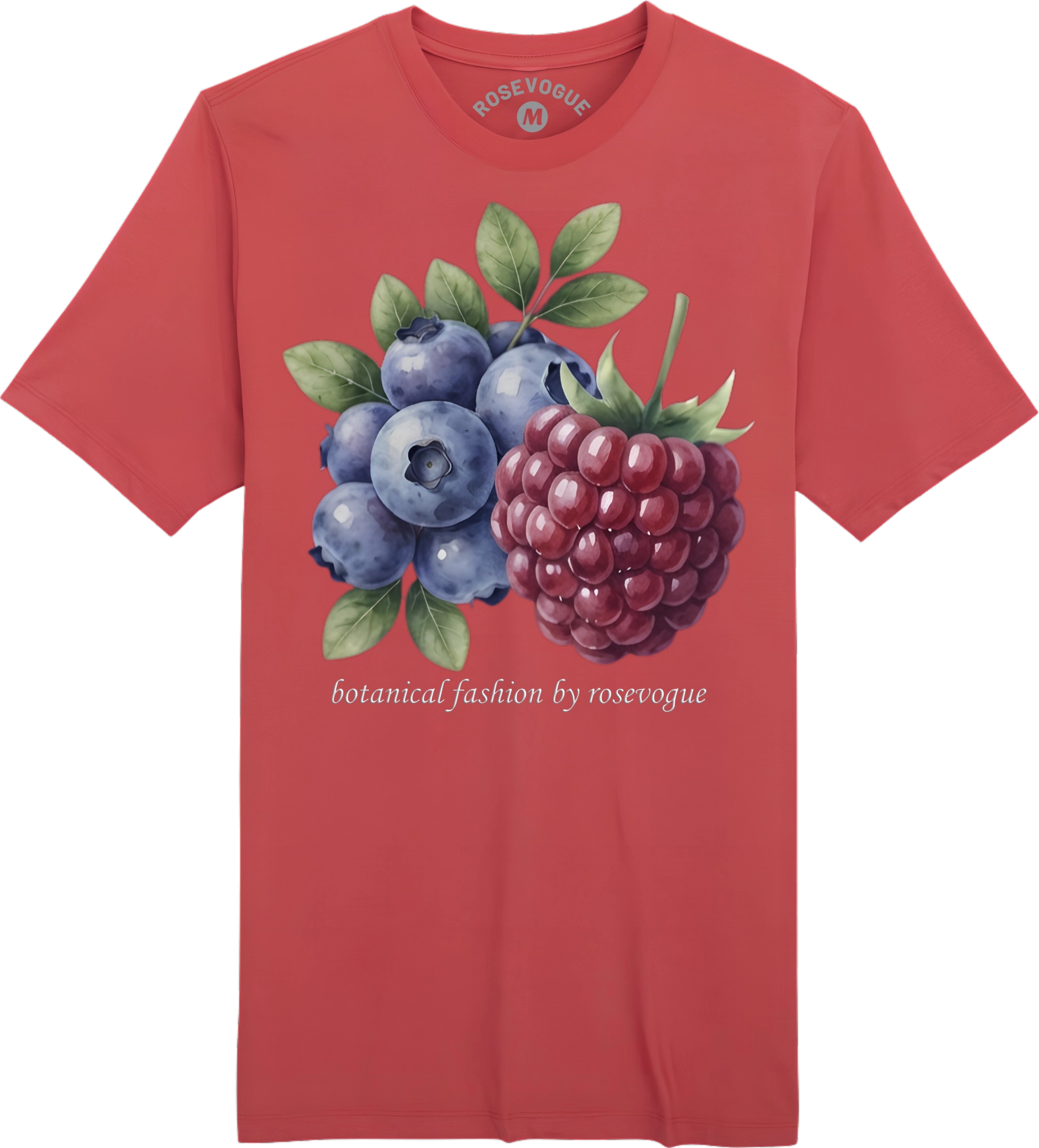 Botanical Blue Red Black Berries by Rosevogue