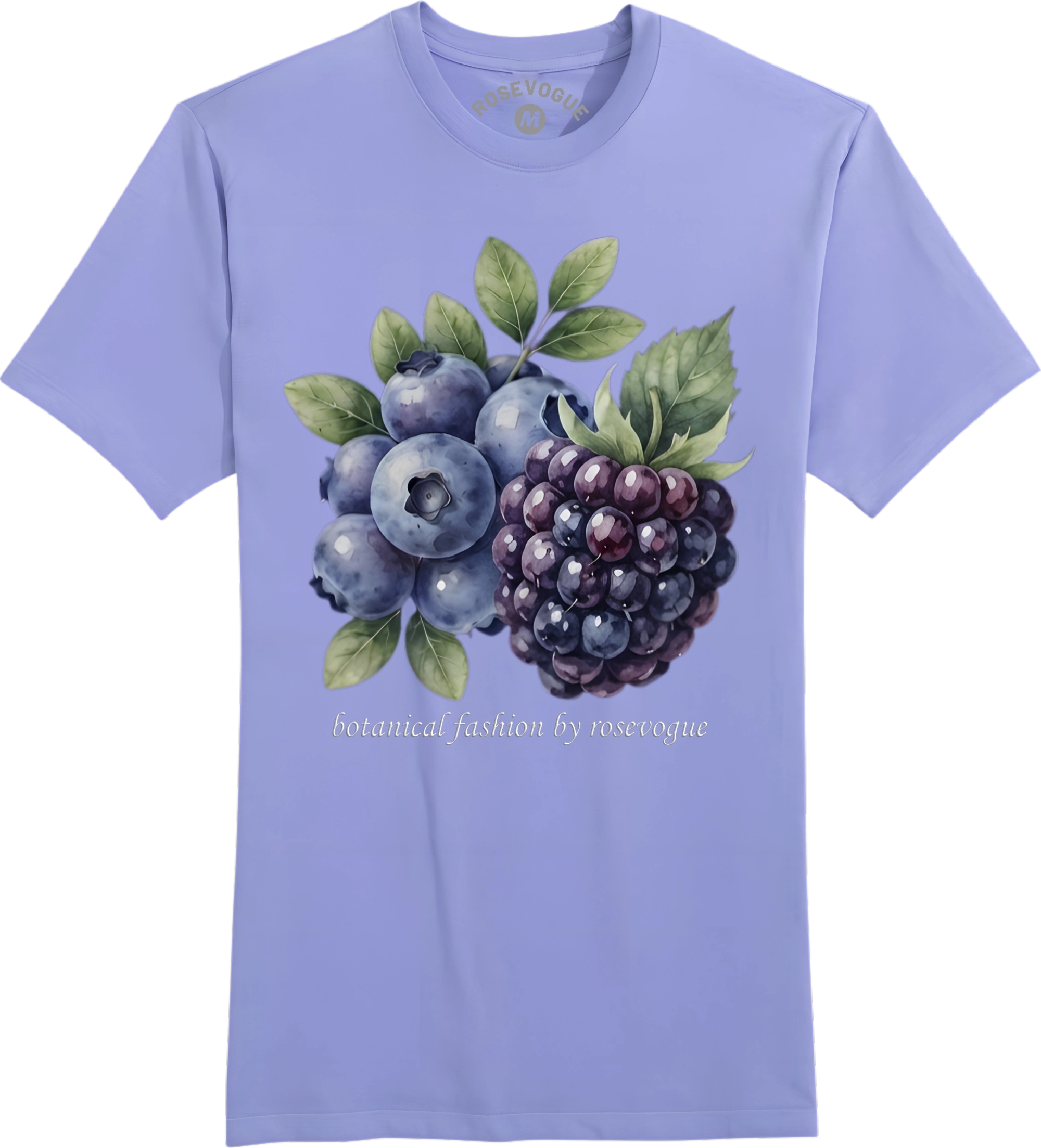 Botanical Blue Red Black Berries by Rosevogue