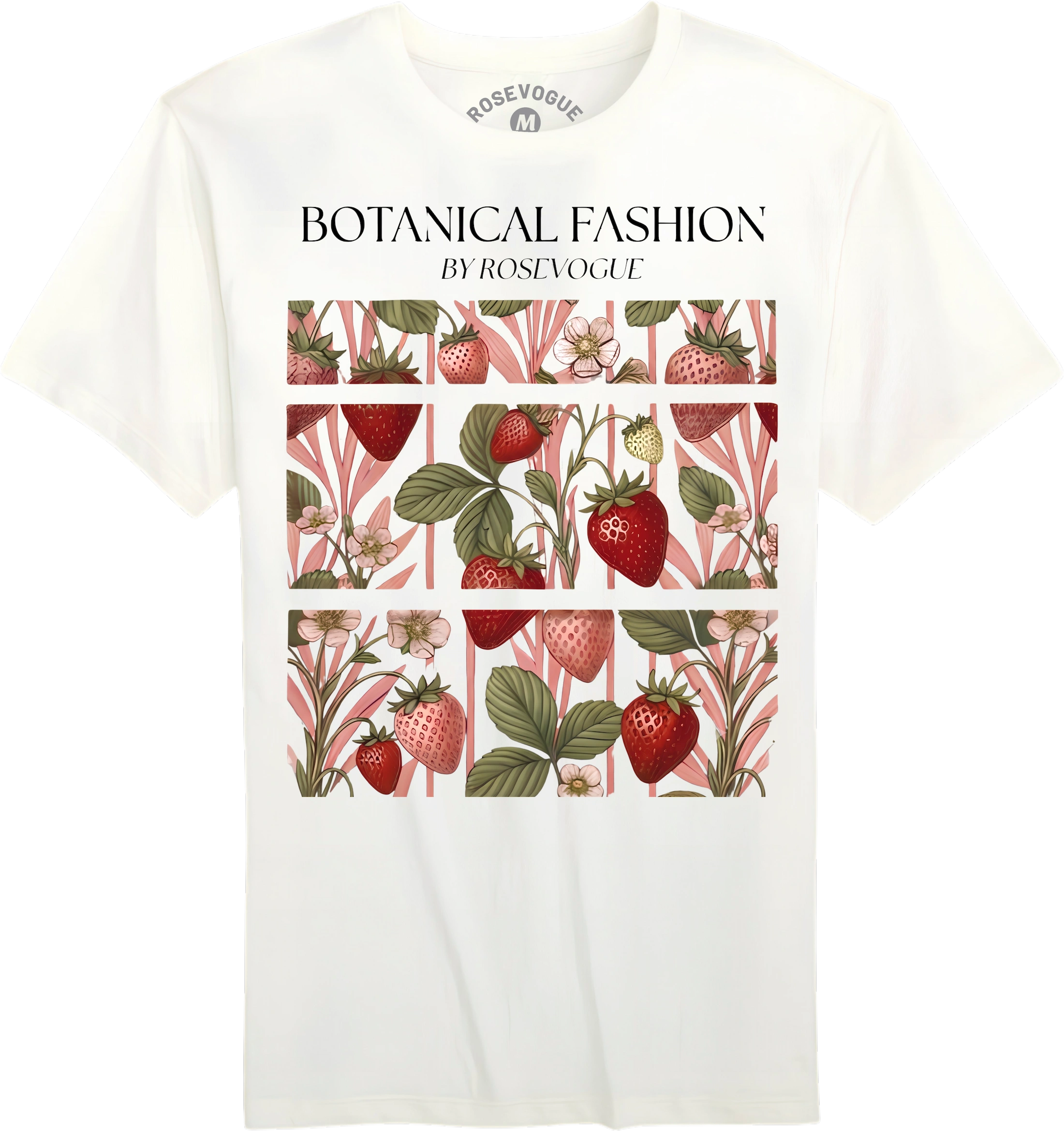 Botanical Strawberries Mosaic