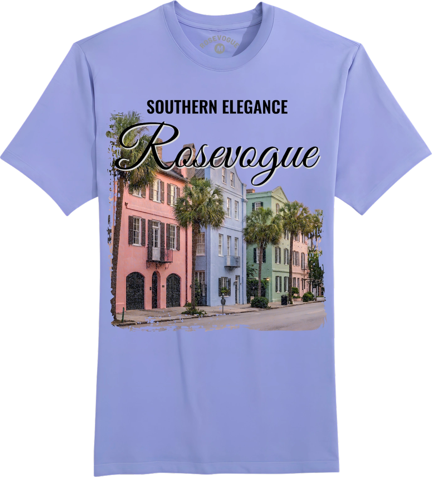 soft southern elegance on lavander tee